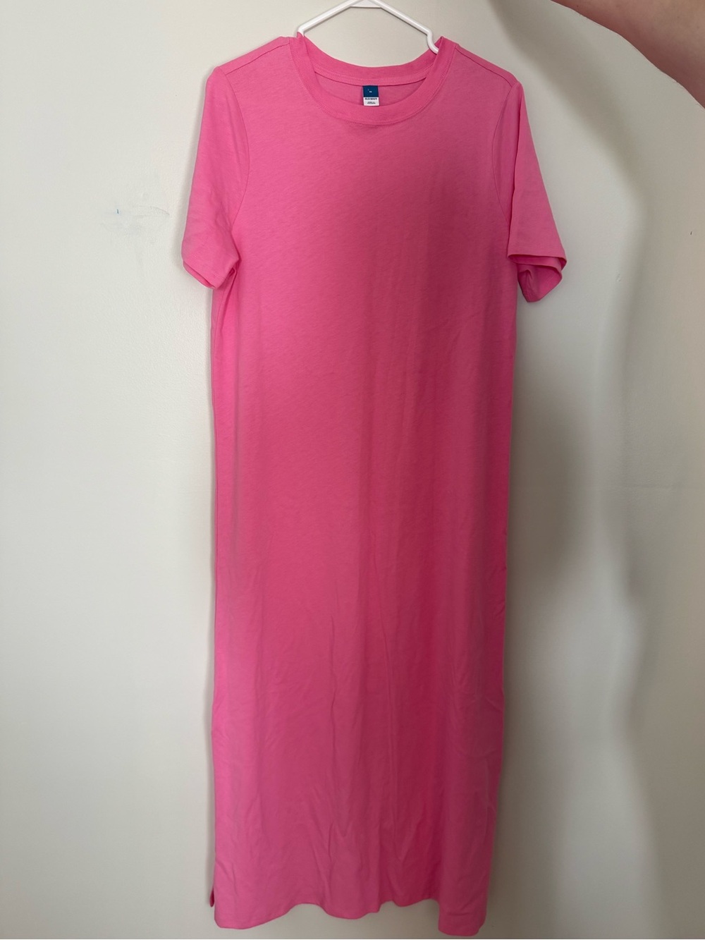 Old Navy Hot Pink Short-Sleeve Maxi Dress